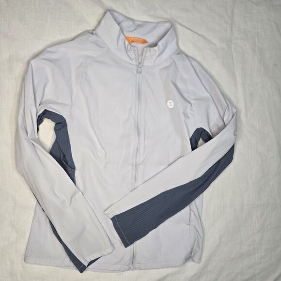 Moody Tiger Tech Jacket Youth Girls 130(sz 7) White  Zip  Athletic Small Spot‎ - Picture 7 of 9